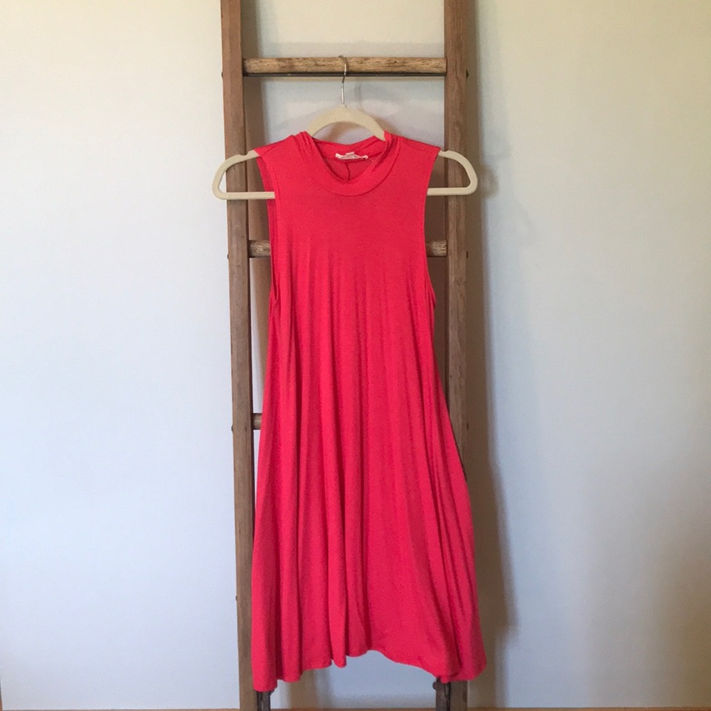 Scoop high neck dress